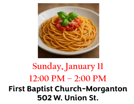 Spaghetti Fundraiser – Jan 11th